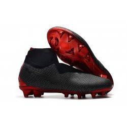 Crampons pour Hommes Nike Phantom VSN Elite DF FG Jordan X PSG Noir Rouge