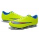 2014 Crampons de Foot Nike Mercurial Vapor X FG Homme Jaune Bleu