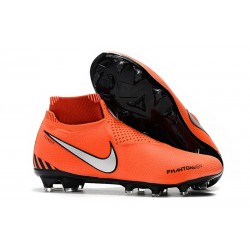 Crampons pour Hommes Nike Phantom VSN Elite DF FG Rouge Noir Blanc