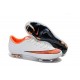 Chaussures de Football Nike Mercurial Vapor 10 FG Blanc Orange