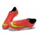 Chaussures de Football Nike Mercurial Vapor 10 FG Rouge Jaune