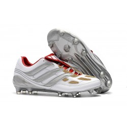 Nouveau Chaussures Adidas Predator Precision FG Gris Or Rouge