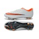 Chaussures de Football Nike Mercurial Vapor 10 FG Blanc Orange