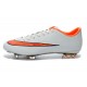 Chaussures de Football Nike Mercurial Vapor 10 FG Blanc Orange