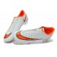 Chaussures de Football Nike Mercurial Vapor 10 FG Blanc Orange