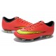 Chaussures de Football Nike Mercurial Vapor 10 FG Rouge Jaune