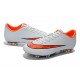 Chaussures de Football Nike Mercurial Vapor 10 FG Blanc Orange