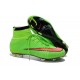 2014 Homme Chaussures Football Mercurial Superfly FG Vert Rouge