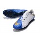 Chaussure de Foot Nike Hypervenom 3 FG Pas Cher Bleu Blanc Or