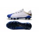Chaussure de Foot Nike Hypervenom 3 FG Pas Cher Bleu Blanc Or