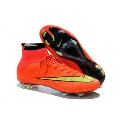 Coupe du Monde 2014 Chaussures Mercurial Superfly IV FG Nouvelle Rouge Jaune