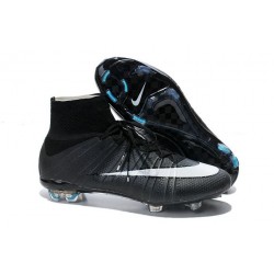 2014 Homme Chaussures Football Mercurial Superfly CR7 FG Noir Blanc