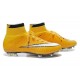 Coupe du Monde 2014 Chaussures Mercurial Superfly IV FG Nouvelle Jaune Blanc