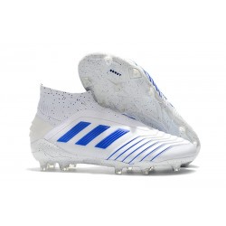 adidas Predator 19+ FG Nouvelles Chaussure Blanc Bleu