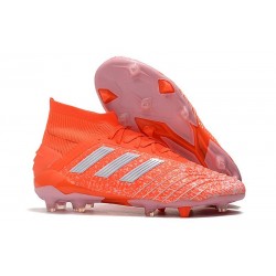 Nouvelles Chaussures Adidas Predator 19.1 FG Orange Blanc