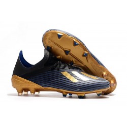 adidas X 19.1 FG Nouvelles Chaussure de Foot Noir Bleu Or