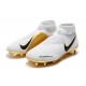 Crampons pour Hommes Nike Phantom VSN Elite DF FG Blanc Or