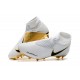 Crampons pour Hommes Nike Phantom VSN Elite DF FG Blanc Or