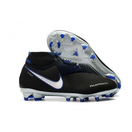 Crampons pour Hommes Nike Phantom VSN Elite DF FG Bleu Noir