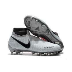 Crampons pour Hommes Nike Phantom VSN Elite DF FG Gris Rouge