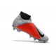 Crampons pour Hommes Nike Phantom VSN Elite DF FG Gris Rouge