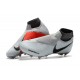 Crampons pour Hommes Nike Phantom VSN Elite DF FG Gris Rouge