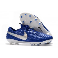 Nike Tiempo Legend VIII Elite FG Chaussures Bleu Blanc