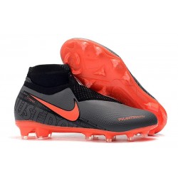 Nike Phantom Vision Elite DF FG Nouveaux Chaussures - Noir Rouge