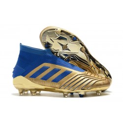 adidas Predator 19+ FG Chaussure Football Bleu Or