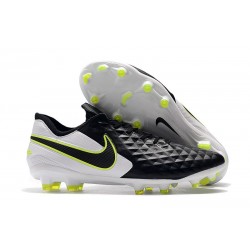 Nike Tiempo Legend VIII Elite FG Chaussures Noir Blanc Volt