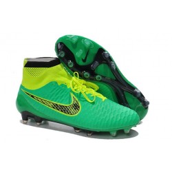 Coupe du Monde 2014 Chaussures Mercurial Magista Obra FG Vert Jaune Noir