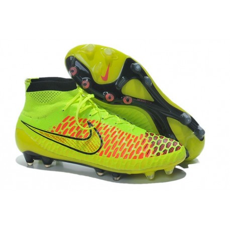 Nouvelle Homme Cramspon de Foot Nike Magista Obra FG Jaune Vert Rouge