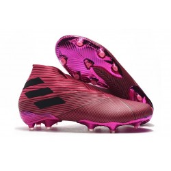 Adidas Nemeziz 19+ FG Crampons Nouvelles - Rose Noir