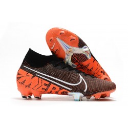 Chaussure Foot Nike Mercurial Superfly 7 Elite FG Noir Blanc Cramoisi