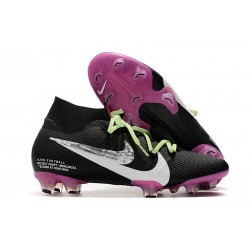 Chaussure Foot Nike Mercurial Superfly 7 Elite FG Noir Blanc Violet