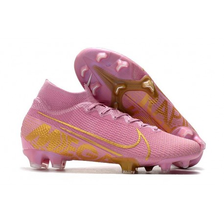 Chaussure Foot Nike Mercurial Superfly 7 Elite FG Rose Or