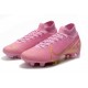 Chaussure Foot Nike Mercurial Superfly 7 Elite FG Rose Or