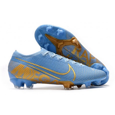 Nike Mercurial Vapor 13 Elite FG ACC Crampons Bleu Or