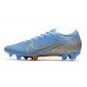 Nike Mercurial Vapor 13 Elite FG ACC Crampons Bleu Or