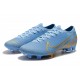 Nike Mercurial Vapor 13 Elite FG ACC Crampons Bleu Or