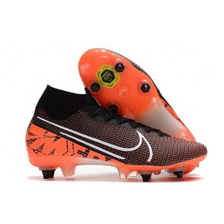 Nike Mercurial Superfly VII Elite SG-Pro Ac Noir Blanc Cramoisi