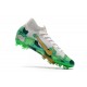 Nike Mercurial Superfly 7 Elite AG-Pro Mbappe Gris Vert Or