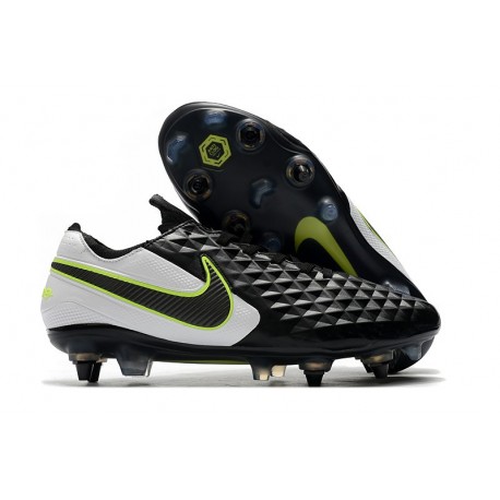 Nike Tiempo Legend VIII Elite SG Anti-Clog Noir Blanc Volt