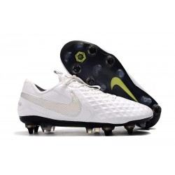 Nike Tiempo Legend VIII Elite SG Anti-Clog Blanc Platine Gris