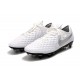 Nike Tiempo Legend VIII Elite SG Anti-Clog Blanc Platine Gris