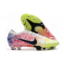 Nike Mercurial Vapor 13 Elite FG ACC Neymar Blanc Noir Bleu Volt