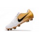 Nike Crampons Nouvelles Phantom Venom Elite FG Blanc Or Noir