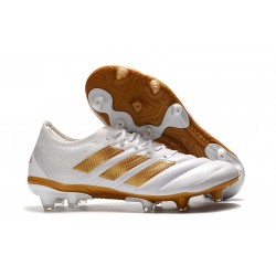 Chaussures de Football pour Hommes Adidas Copa 19.1 FG Blanc Or