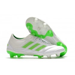 Chaussures de Football pour Hommes Adidas Copa 19.1 FG Blanc Vert