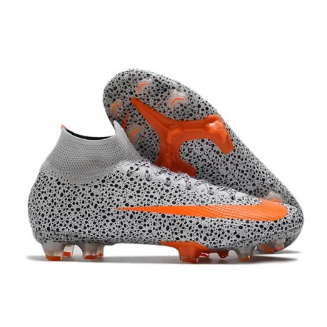 Nike Mercurial Superfly VII Elite DF CR7 FG Noir Blanc Orange